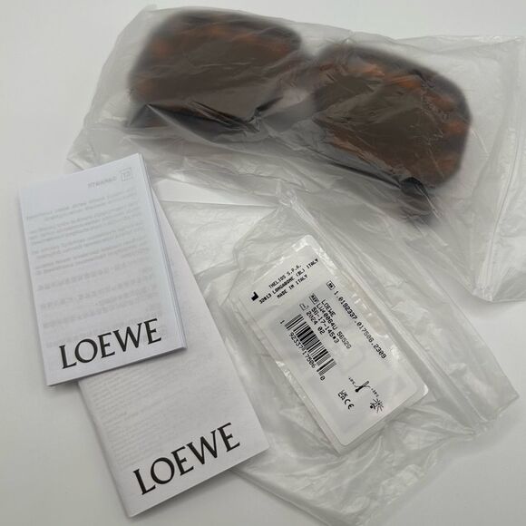 NEW LOEWE LW40064U 5652G Shiny Dark Havana Brown Women - Picture 11 of 13